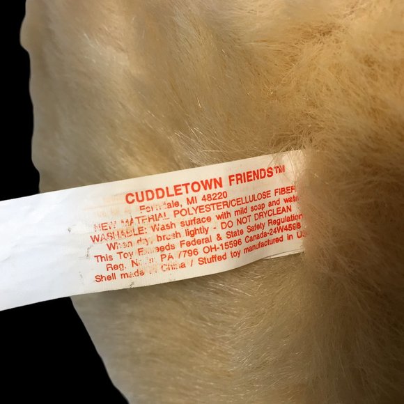 Cuddletown Jumbo Teddy Bear Plush Huge Stuffed Animal Beige Bumble Bee Toy 30" - Picture 10 of 11